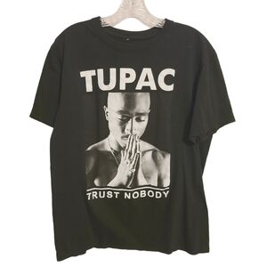 2PAC | Unisex Black 2Pac "Trust Nobody" Short Sleeve Graphic Tee (Size Large)